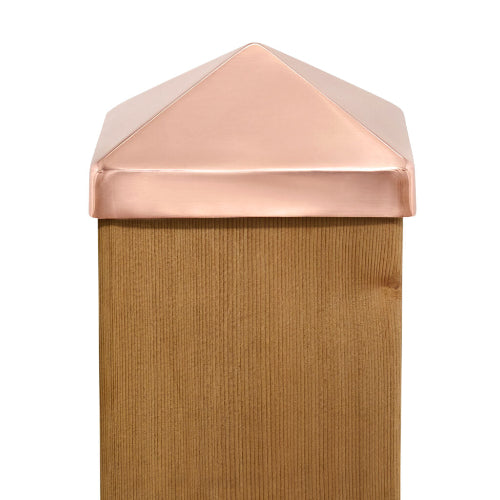 copper pyramid piling cap