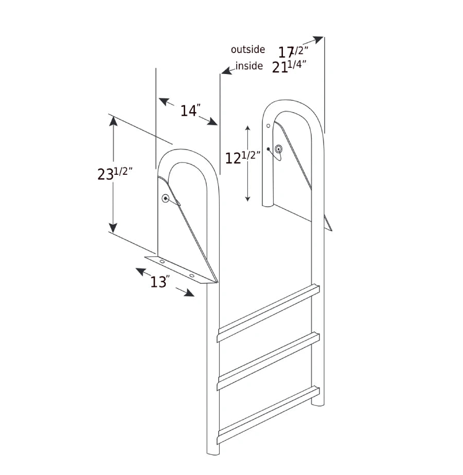 Swing Ladder Dock Ladder Technical Specs at Haven Dock & Marine