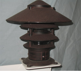 Broward Casting™ Pagoda Light Rusty Iron Broward Lighting Broward Casting