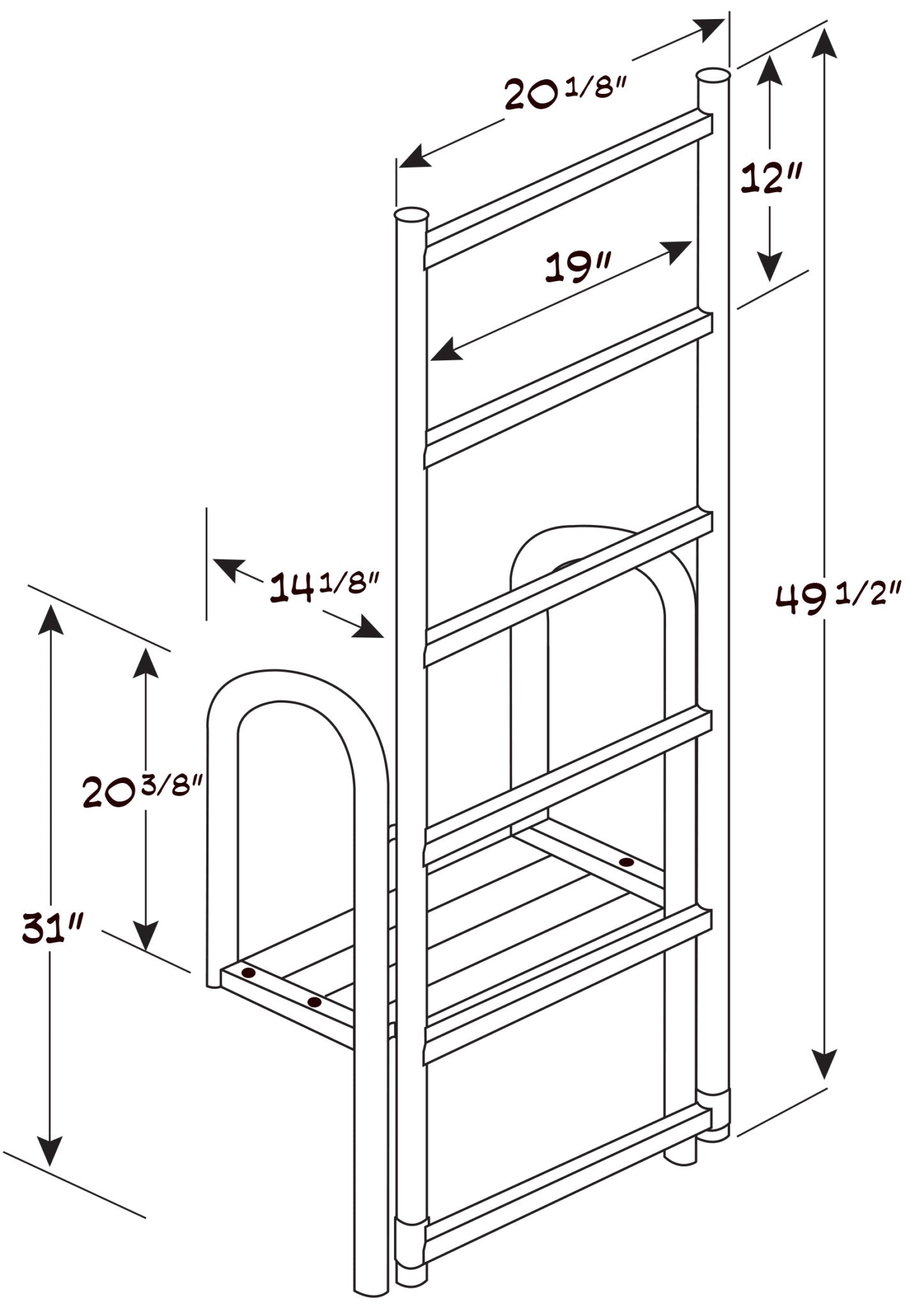Floating Dock Lift Ladder Dock Ladders Haven Dock and Marine