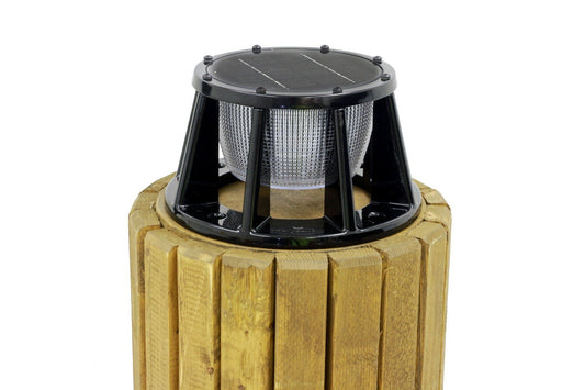 Lake Lite™ 8" Piling Mount - Black or White Housing Black Lighting Solar Lake Lite