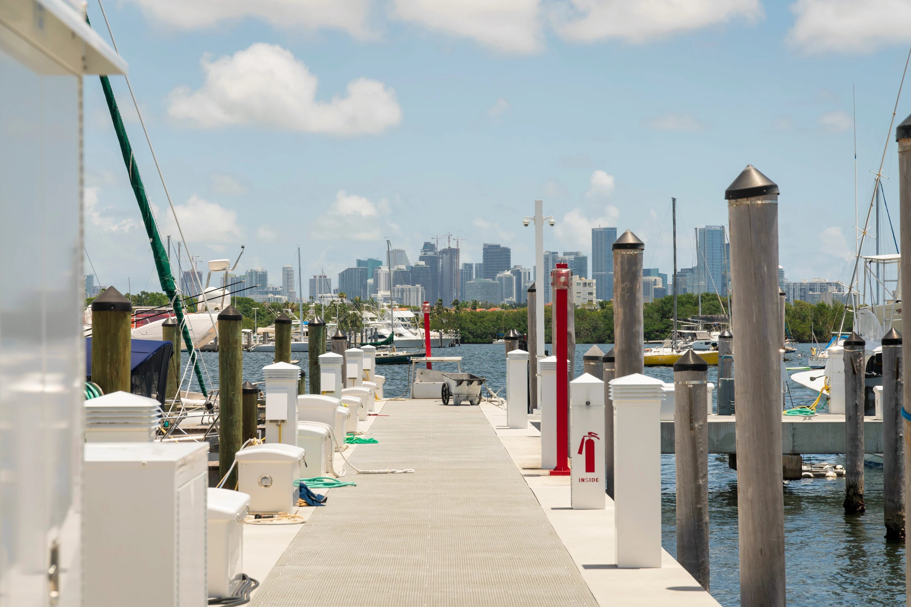 Dock Boxes at Marina