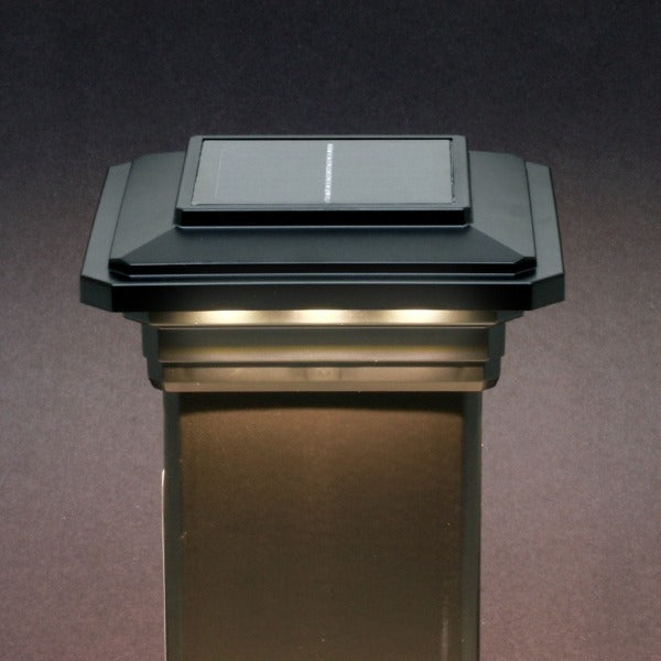 Lake Lite™ 4"x4" Solar Post Cap Light for Trex Charcoal Black Lighting Solar Lake Lite