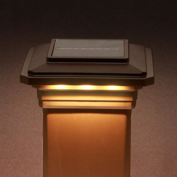 Lake Lite™ 4"x4" Solar Post Cap Light for Trex Vintage Lantern Lighting Solar Lake Lite