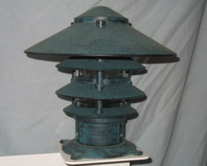 Broward Casting™ Pagoda Light Patina Broward Lighting Broward Casting