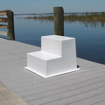 C&M Step Dock Storage Boxes 2 Steps: 20"H X 25.5"W X 23.5"D Dock Accessories Dock Box Haven Dock and Marine