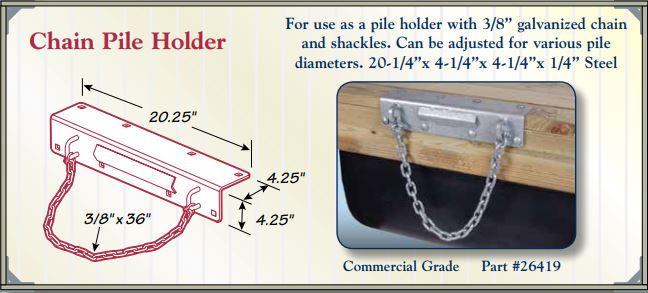 Floating Dock Hardware Chain Pile Holder Floating Docks Hardware Haven Dock and Marine