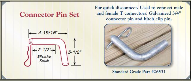 Floating Dock Hardware F Pin with Hitch Clip Floating Docks Hardware Haven Dock and Marine