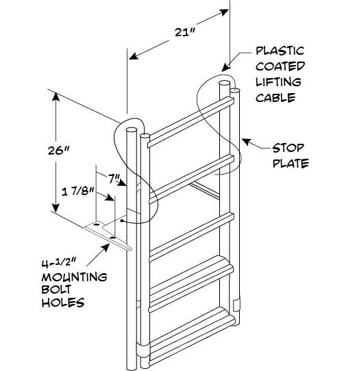 Finger Pier Lift Ladder Dock Ladders Haven Dock and Marine