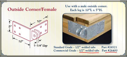 Floating Dock Hardware Outside Female Corner-HD Floating Docks Hardware Haven Dock and Marine
