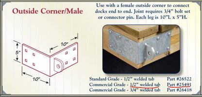 Floating Dock Hardware Outside Male Corner-HD Floating Docks Hardware Haven Dock and Marine