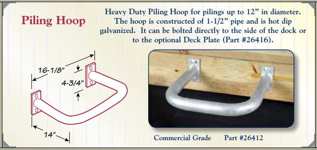 Floating Dock Hardware Pile Hoop 12" Floating Docks Hardware Haven Dock and Marine