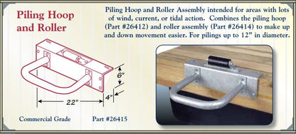 Floating Dock Hardware Pile Hoop & Roller up to 12" Floating Docks Hardware Haven Dock and Marine