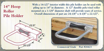 Floating Dock Hardware Pile Hoop 14" w Roller Floating Docks Hardware Haven Dock and Marine