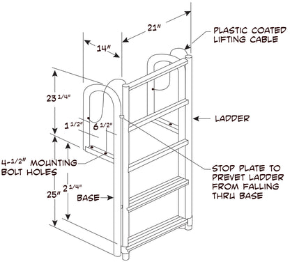 Standard Lift Ladder Dock Ladders Haven Dock and Marine